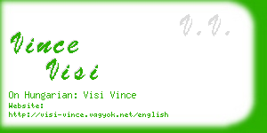 vince visi business card